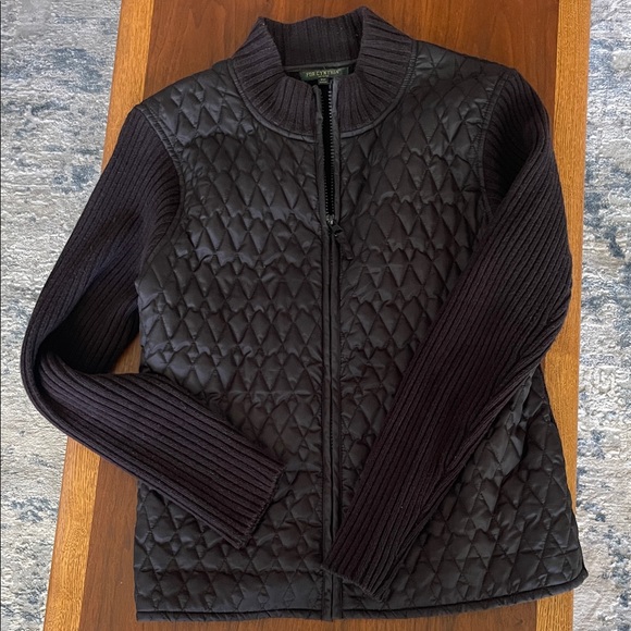 For Cynthia Black Quilted Cardigan - Picture 1 of 5